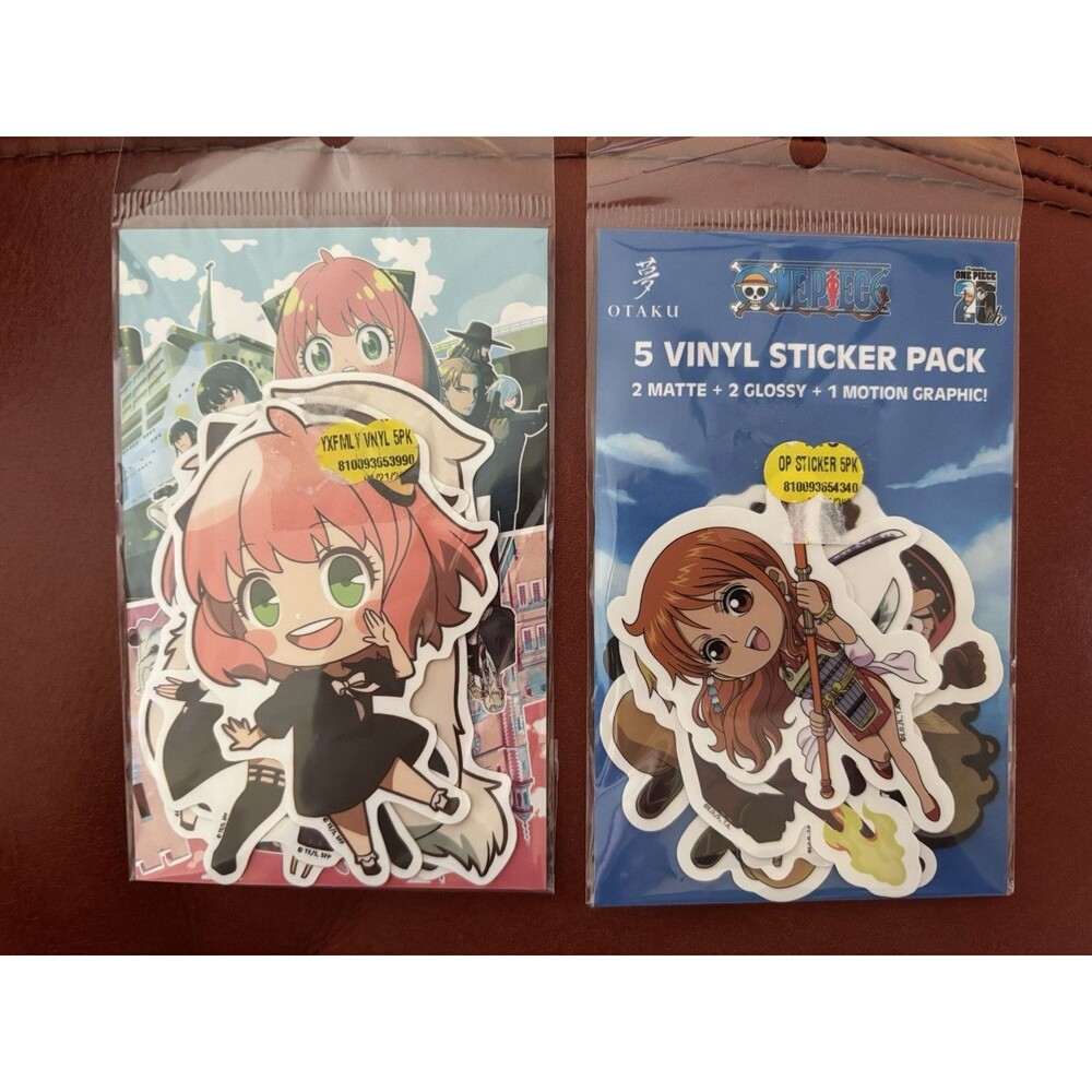 Anime One Piece Spy x Family Vinyl Sticker Packs Set
